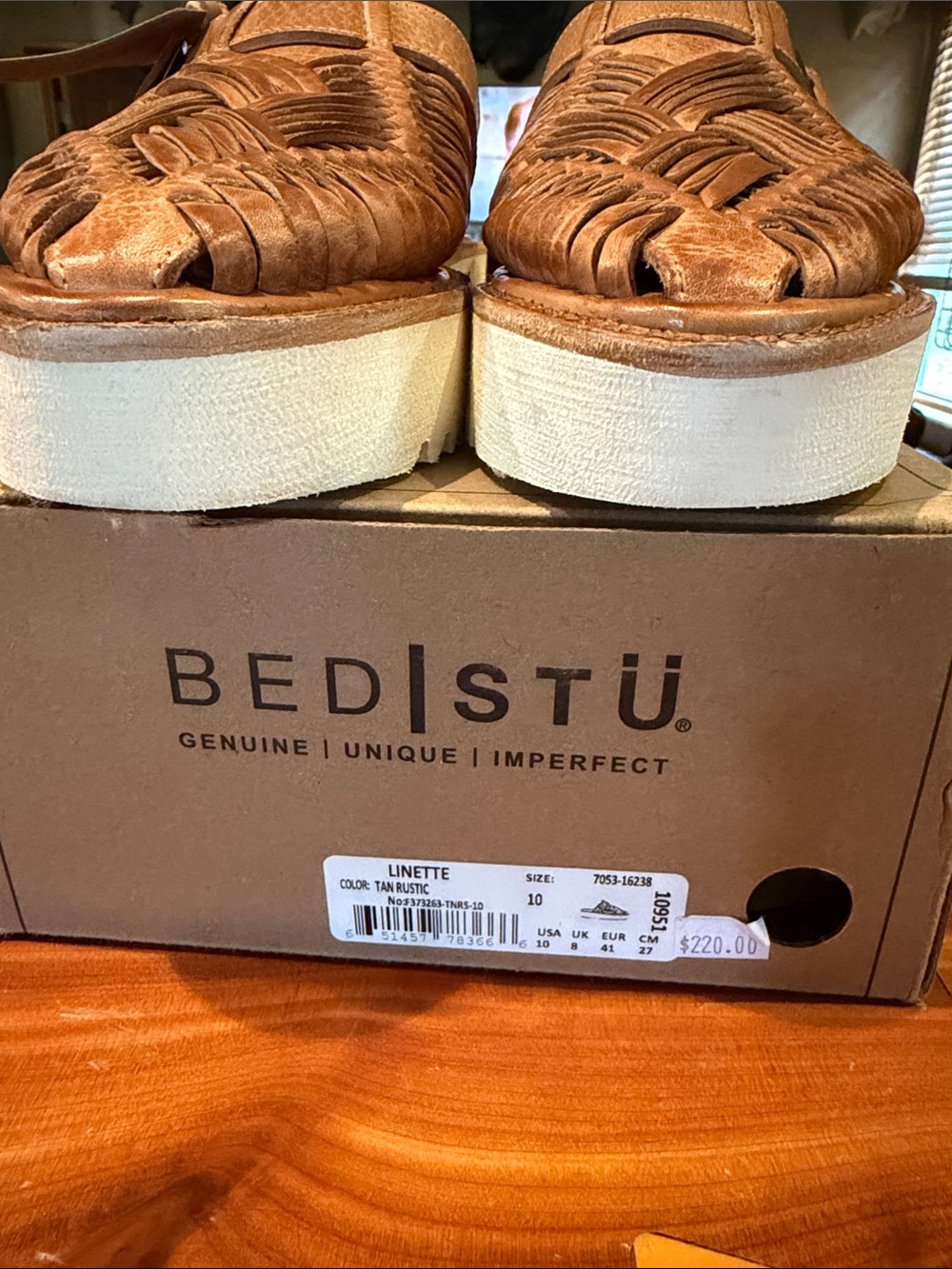 BED|STU NWT Wonen’s Linette Platform Slip-On Sandal - Picture 2 of 4
